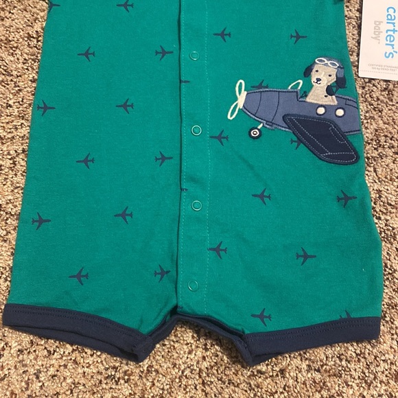 🧡 2/$15🧡 NWT Carter’s Baby Romper 🐶✈️ - Picture 4 of 6